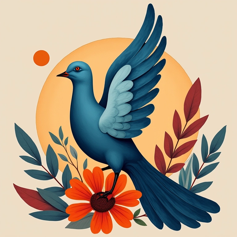 Releitura moderna da pomba da paz de Picasso.