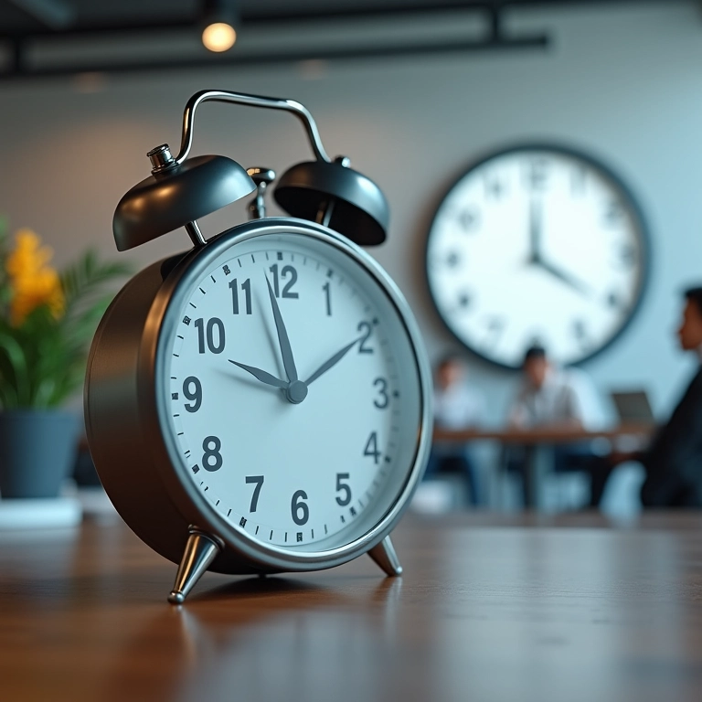 Relógio enfatizando o prazo para entrega da documentação.