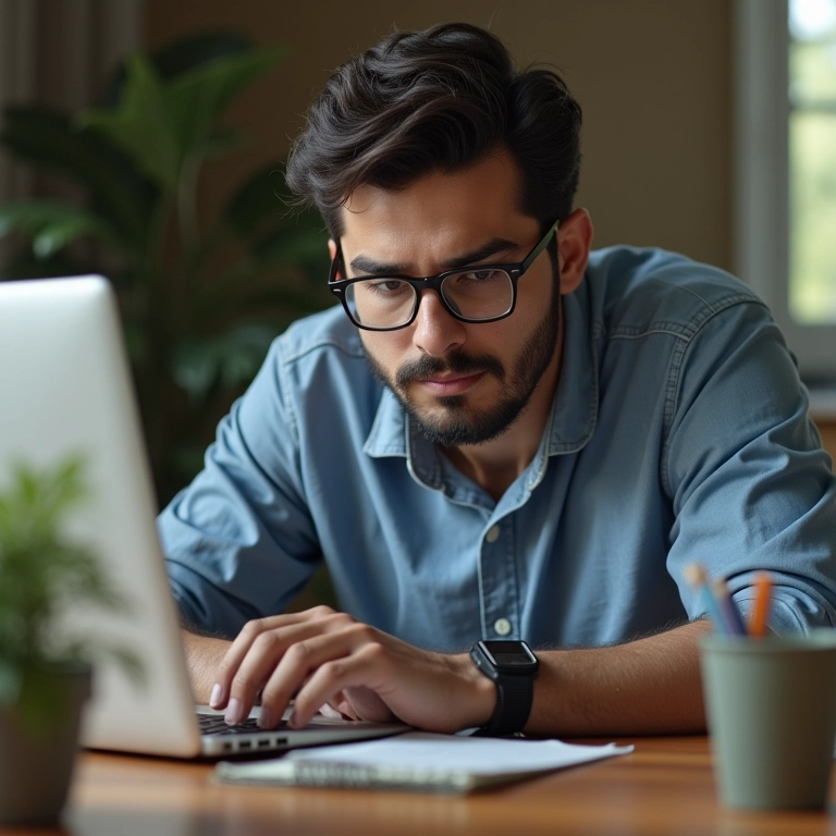 Reparador de instrumentos calculando o limite de faturamento do MEI.