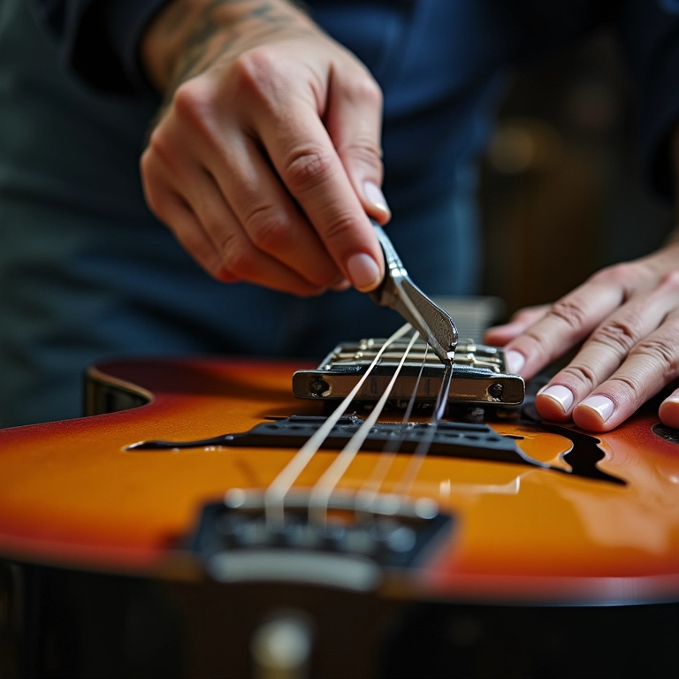 Reparador de instrumentos utilizando equipamentos de medição.