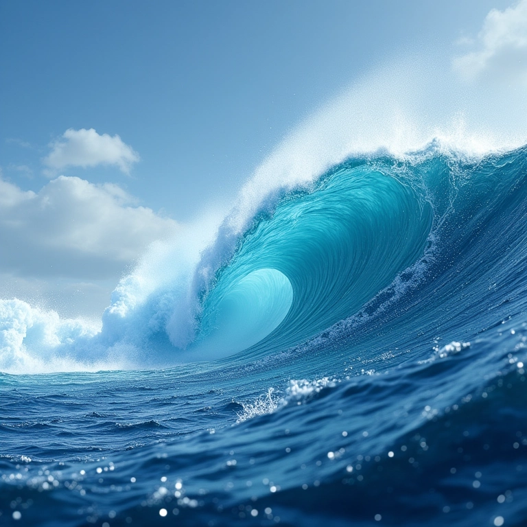 Representação da física das ondas de tsunami.