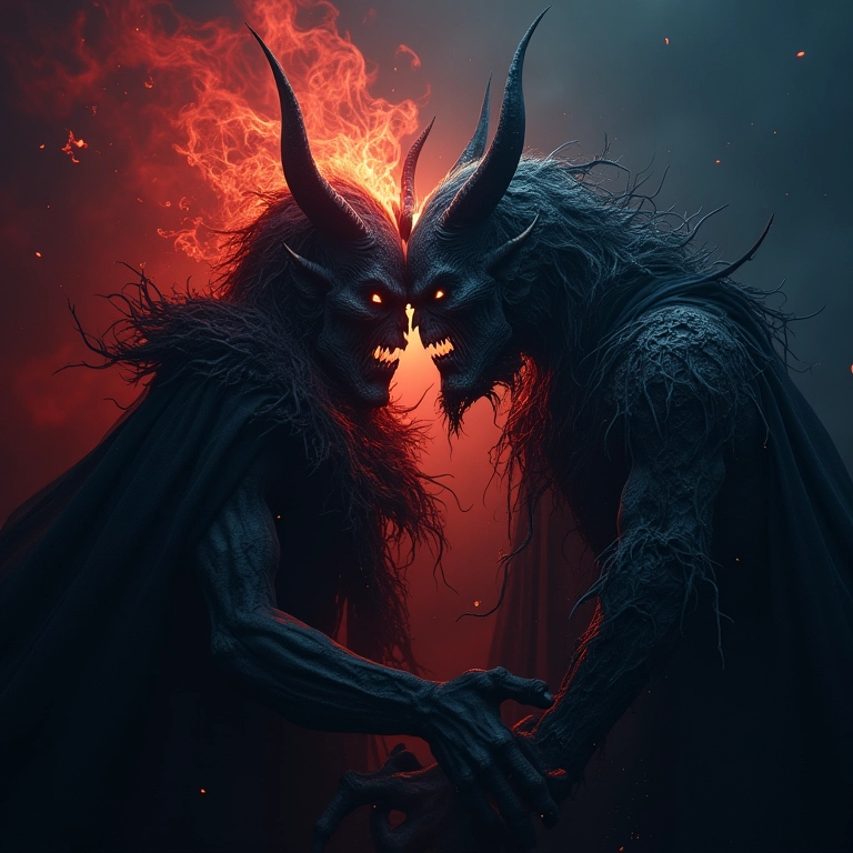 Representação simbólica do bem e do mal.