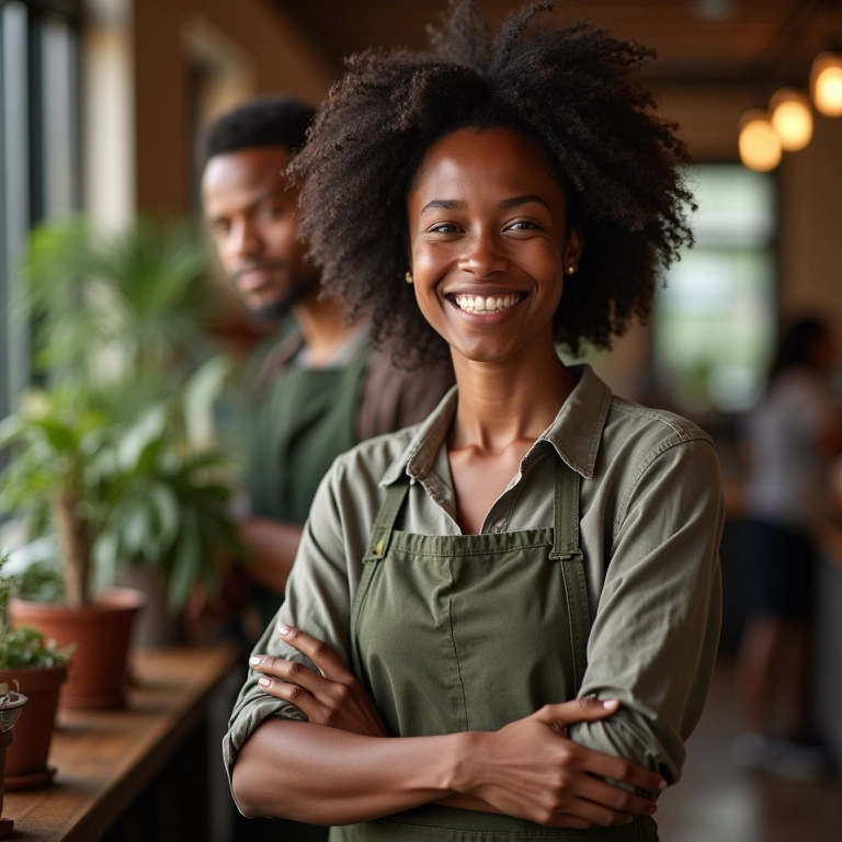 Representante de atendimento ao cliente oferecendo um excelente serviço.