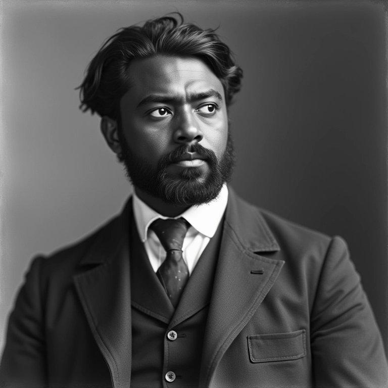 Retrato de Garrett Morgan, inventor do semáforo elétrico.