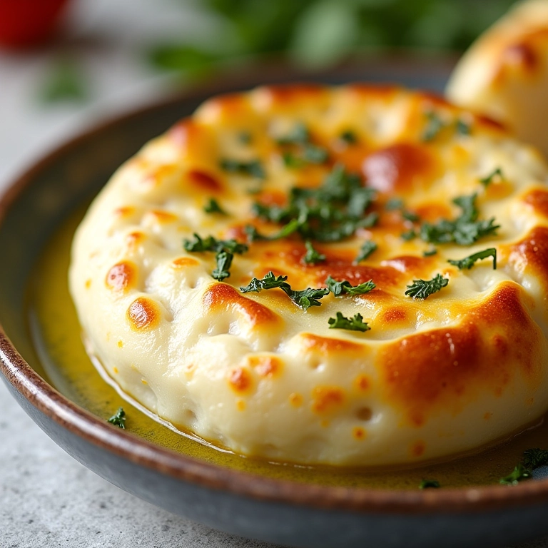 Ricota temperada assada com ervas.