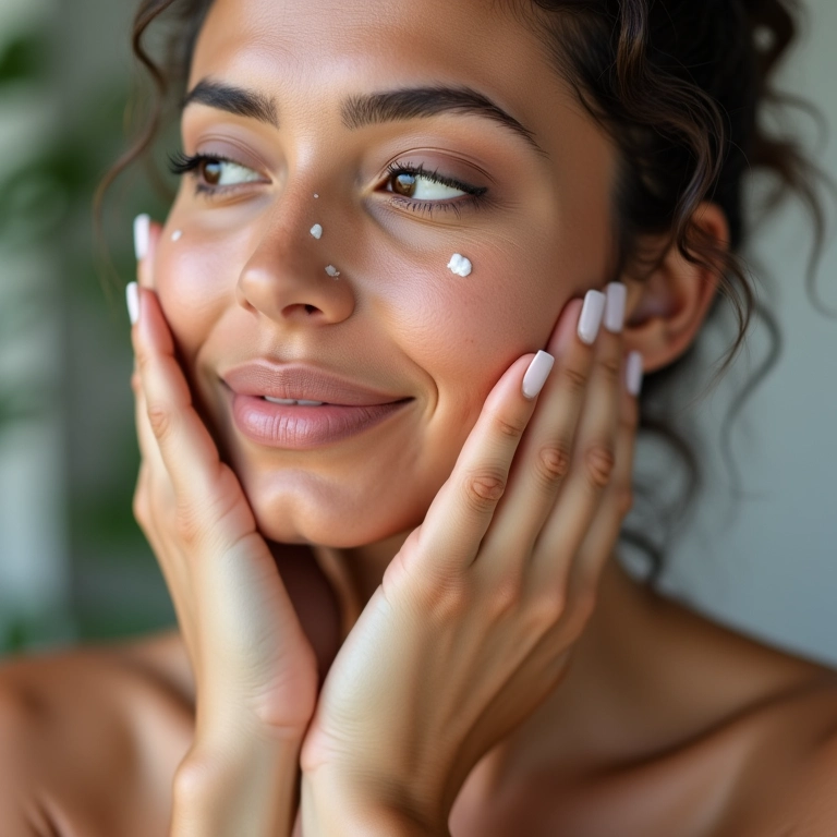Sabonete líquido facial Cetaphil sendo usado para limpar a pele após a micropigmentação.