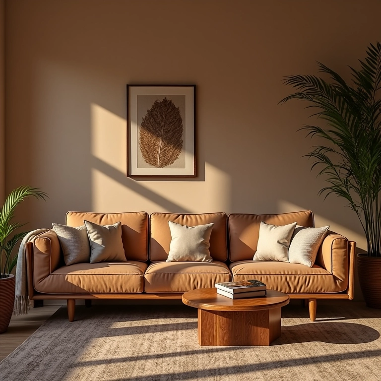 Sala de estar clássica com rodameio de madeira.