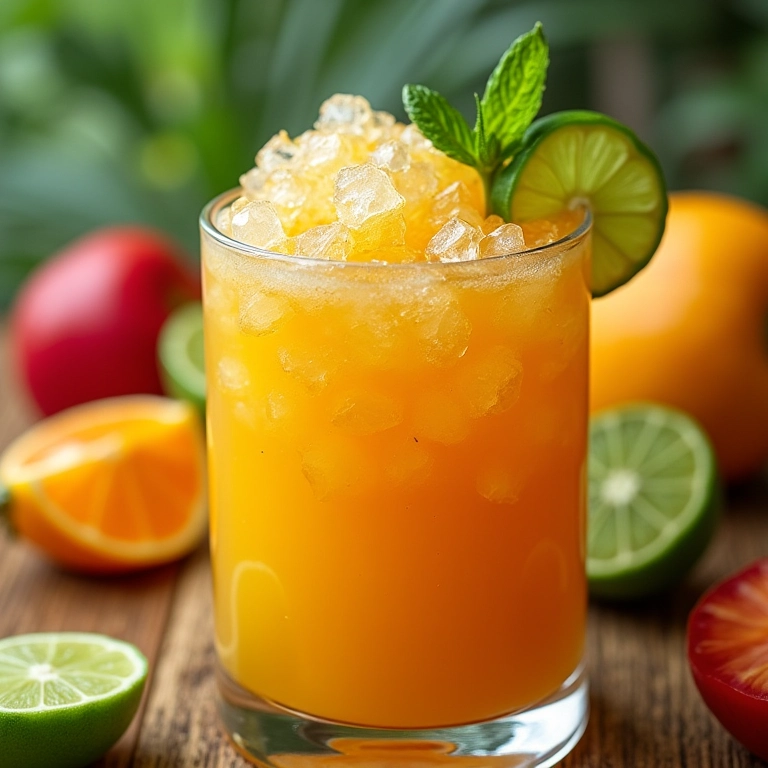 Salada refrescante de chuchu com manga e hortelã, com cores vibrantes.