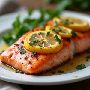 Salmão Grelhado Suculento e Saudável Receita Fácil Salmão grelhado suculento com limão e ervas finas.