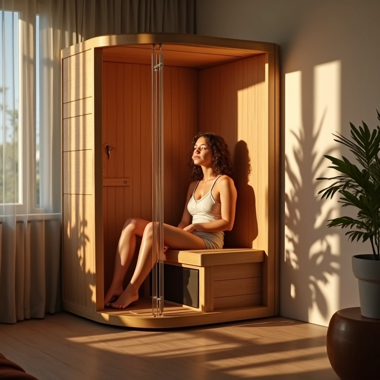 Sauna a vapor portátil em um apartamento, praticidade e economia para o seu relaxamento.