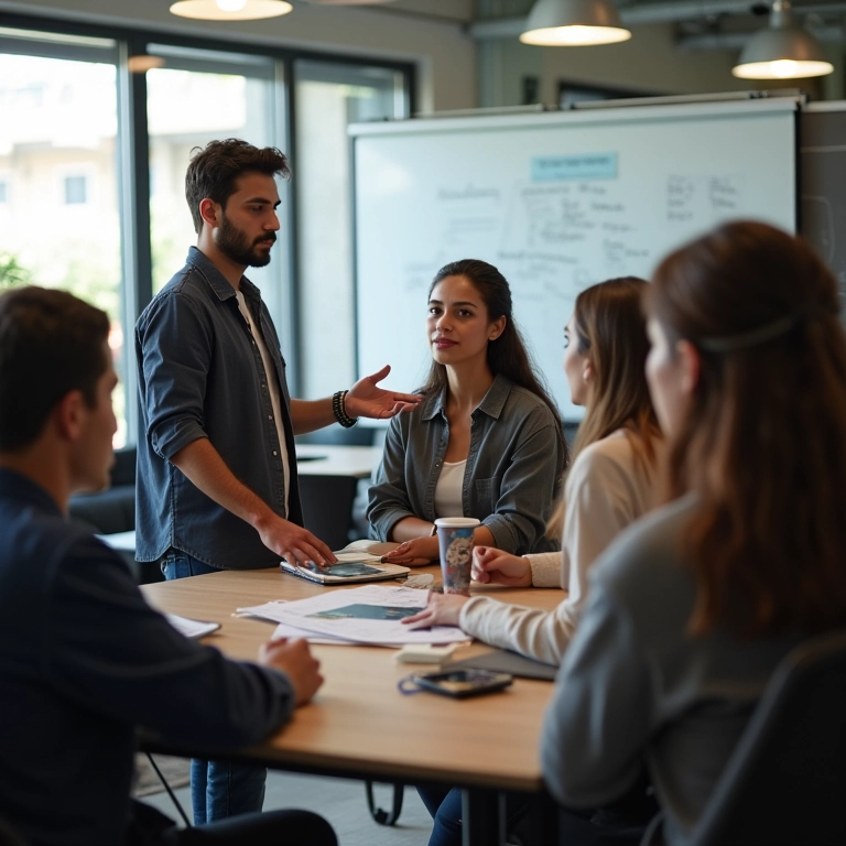 Scrum Master brasileiro treinando equipe na implementação do Scrum.