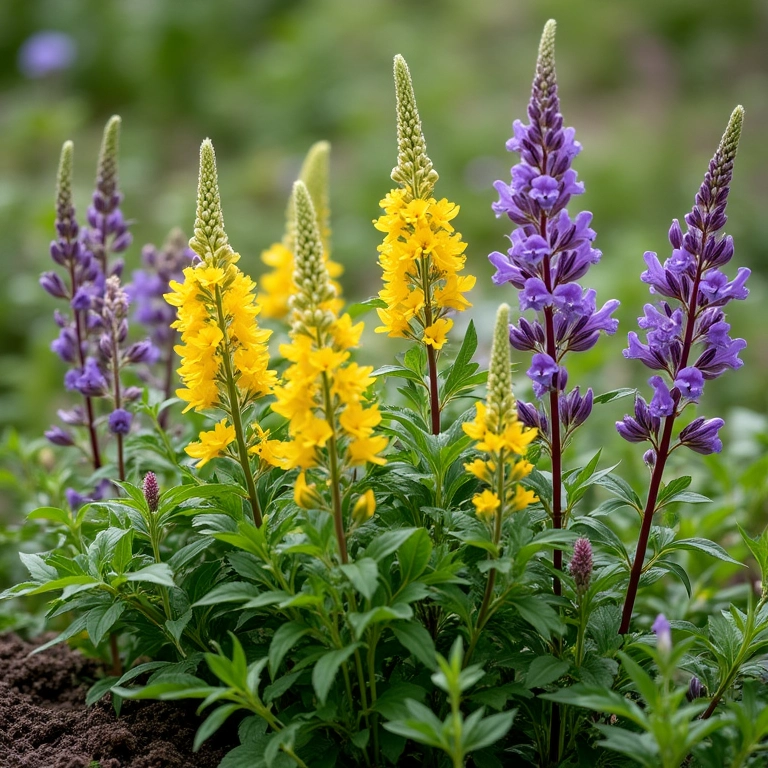 Seleção de plantas adequadas para um jardim de chuva.