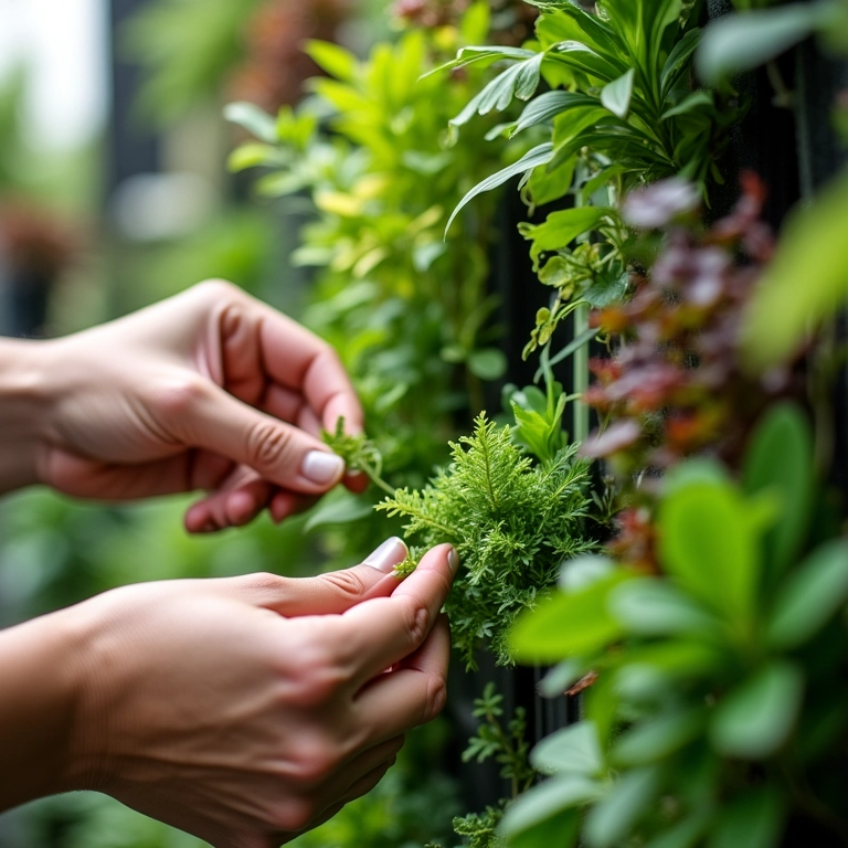 Seleção de plantas ideais para um jardim vertical exuberante.