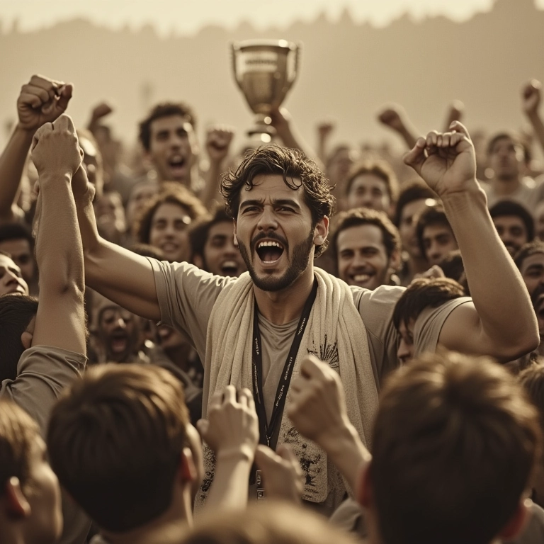 Seleção uruguaia celebra a vitória na primeira Copa do Mundo.