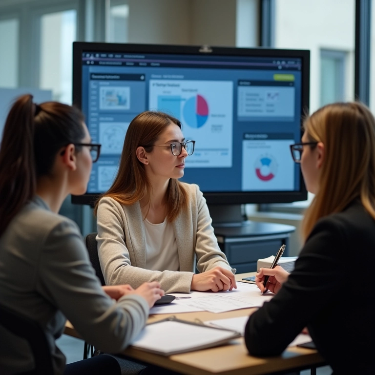 Sessão de testes de usabilidade com participantes diversos.