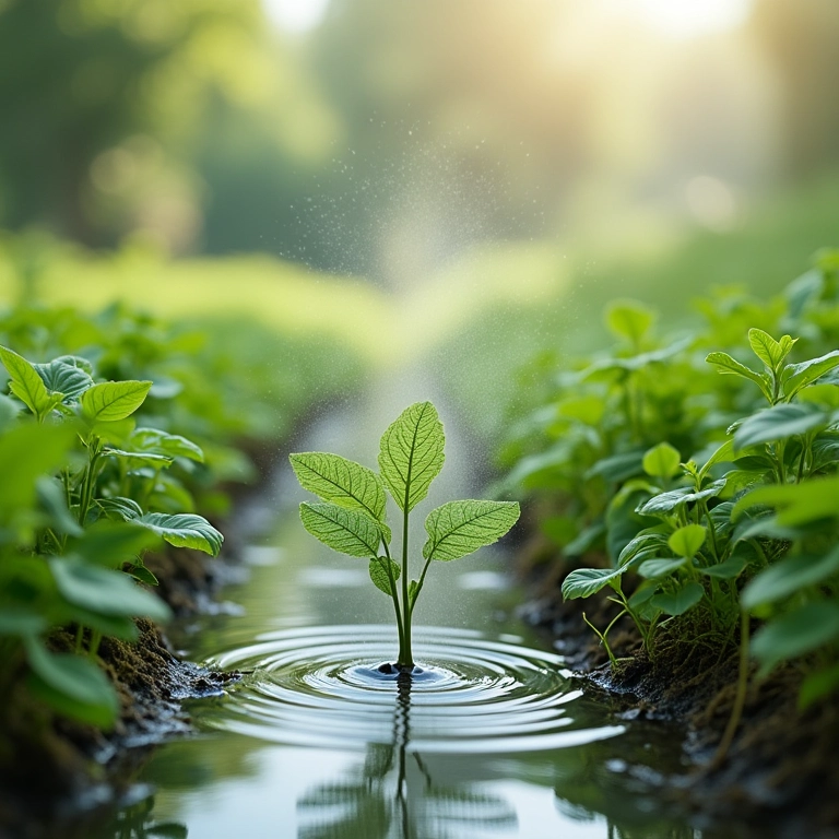 Sistema de irrigação capilar com tela mosquiteira para evitar mosquitos.