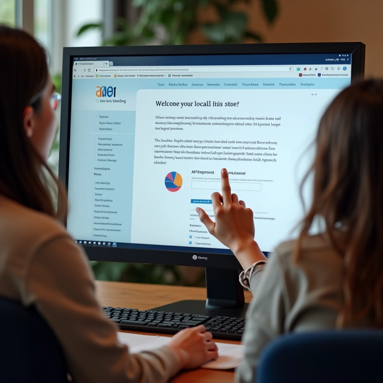 Site com opções de acessibilidade sendo utilizado por mãos diversas.