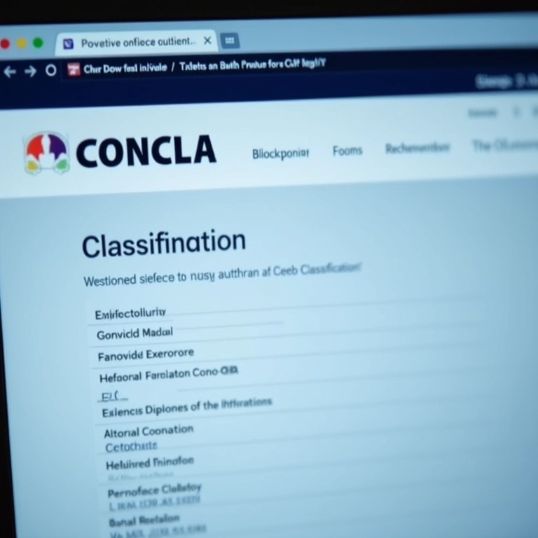 Site da CONCLA mostrando classificação de risco, representando a consulta sobre baixo risco.