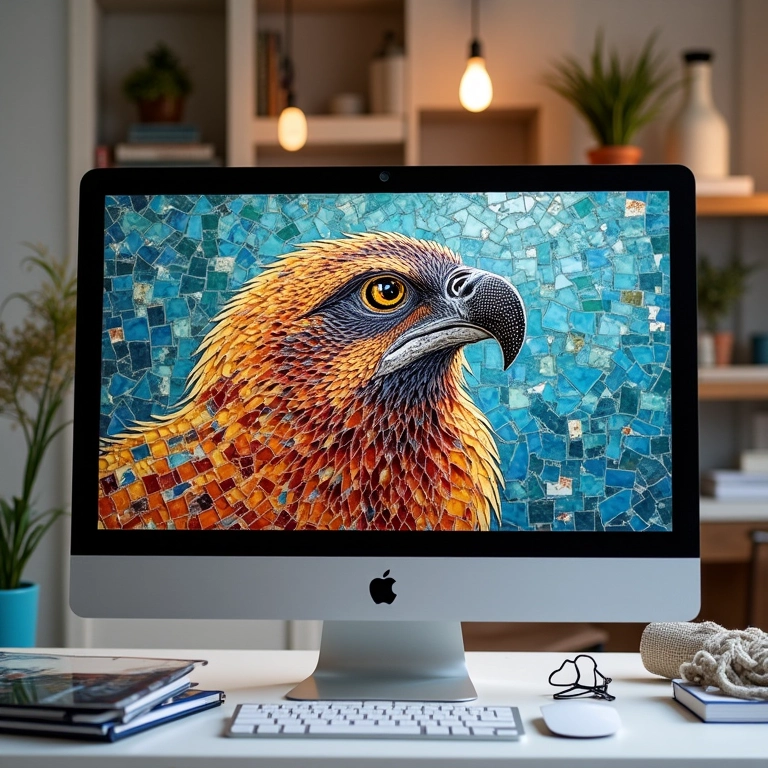 Site de artesão com mosaicos.