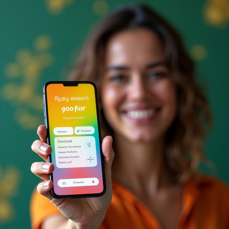 Smartphone mostrando aplicativo de controle financeiro para MEI.