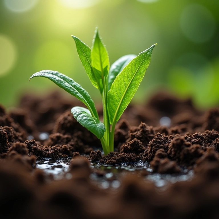 Solo de jardim de chuva filtrando a água em close-up.