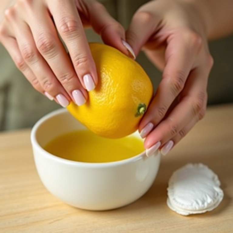 Suco de limão para clarear as unhas naturalmente.