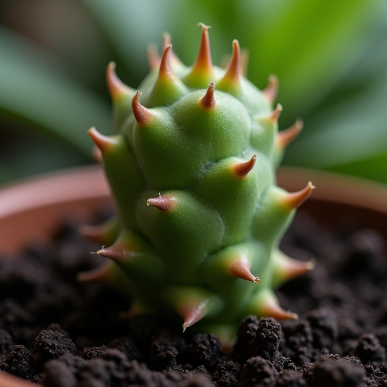 Suculenta murchando devido ao excesso de água.