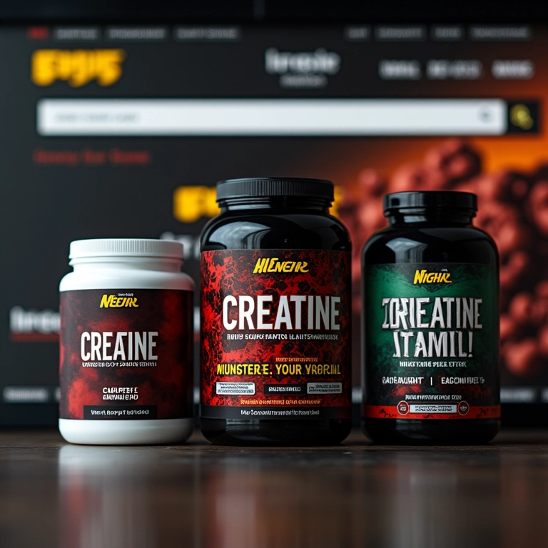 Suplementos de creatina disponíveis no Brasil.