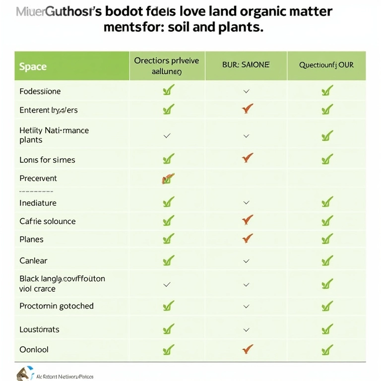 Tabela comparando os benefícios da matéria orgânica para o solo e as plantas.