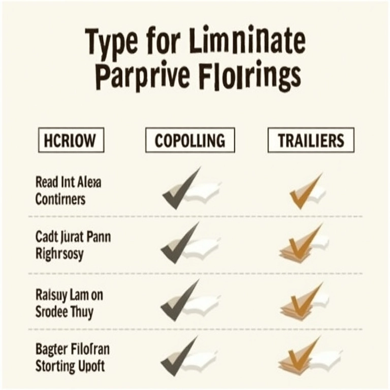 Tabela comparativa dos diferentes tipos de piso laminado disponíveis no mercado.