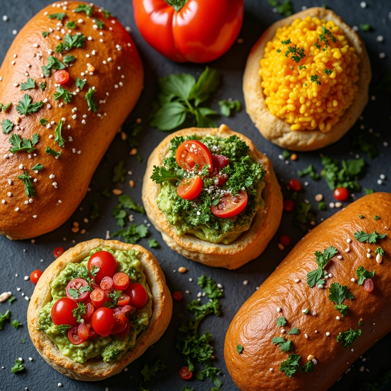 Tabela de ideias de recheios criativos para pães.