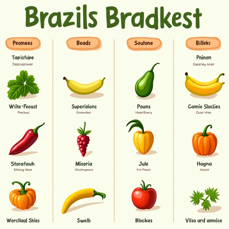 Tabela de sazonalidade das verduras no Brasil com ilustrações.