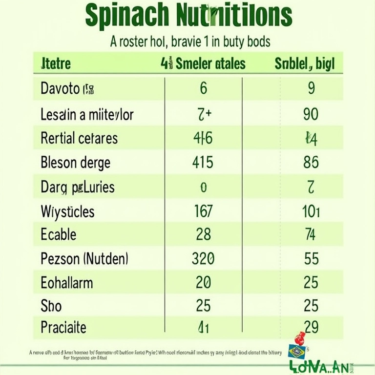 Tabela nutricional do espinafre (por 100g).