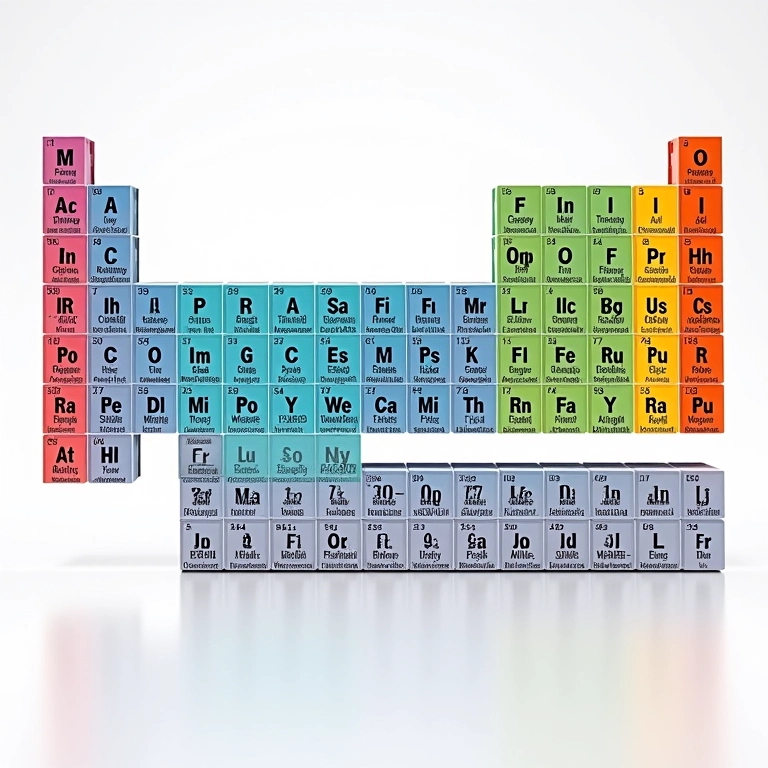 Tabela Periódica com períodos destacados