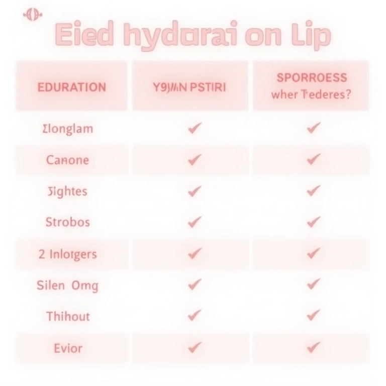Tabela resumo com dicas para lábios hidratados.