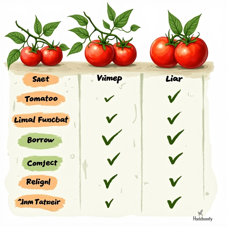 Tabela resumo de plantio de tomate cereja.