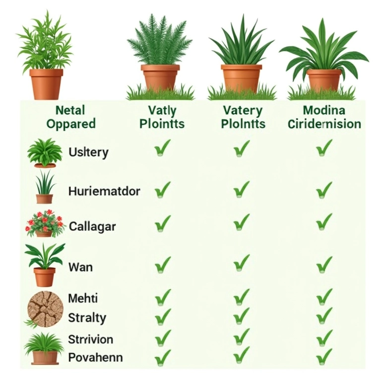 Tabela resumo: Jardim vertical pequeno ideal.