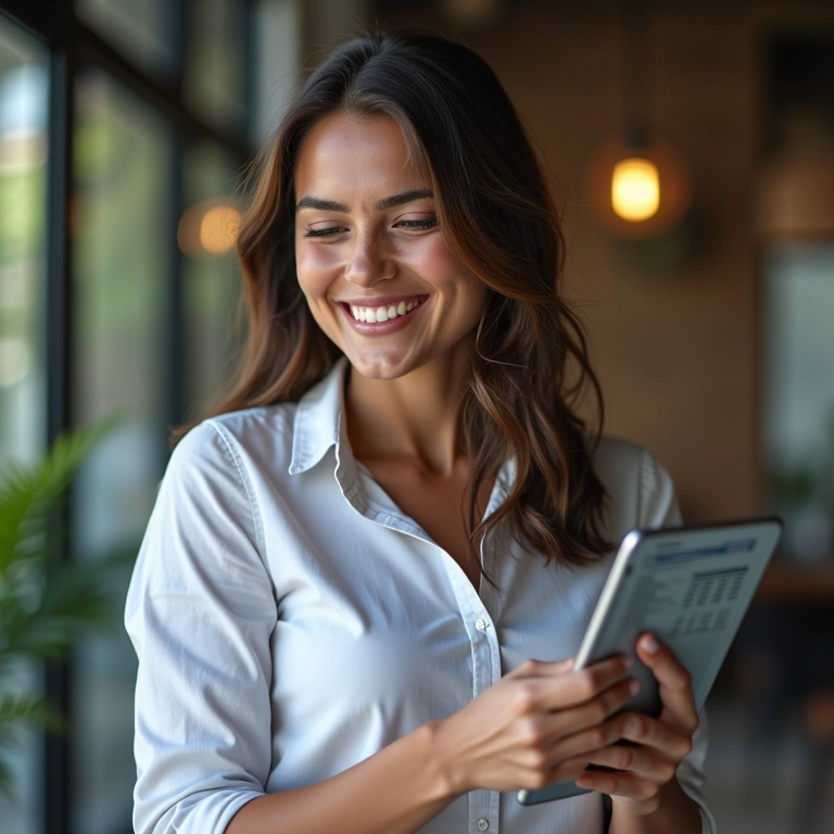 Tablet mostrando planilha financeira, representando o controle financeiro.