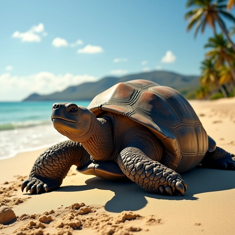 Qual O Animal Com A Maior Expectativa De Vida Segredos Da Longevidade Tartaruga-das-Galápagos gigante aproveitando o sol, símbolo de longevidade.
