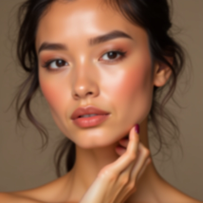 Técnica do '3' para aplicação de bronzer.