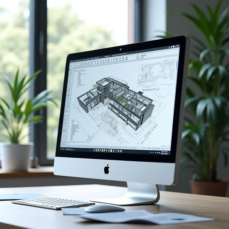 Tela de computador mostrando interface de software de design paramétrico.