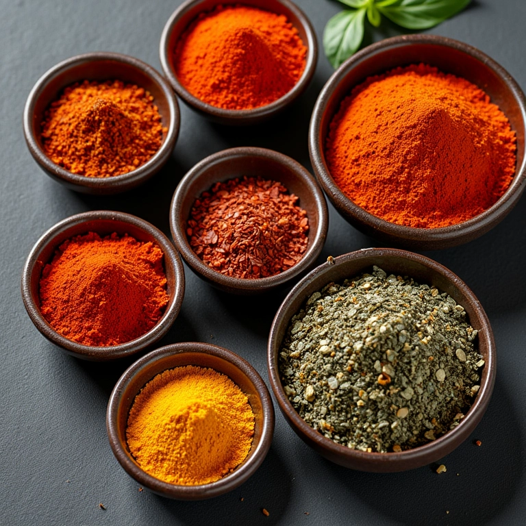 Temperos diversos para dar sabor à farofa.