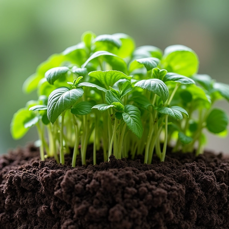 Terra comum no jardim vertical.