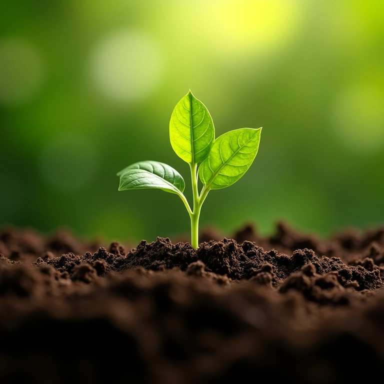 Terra Vegetal da Plantei, mudas saudáveis.