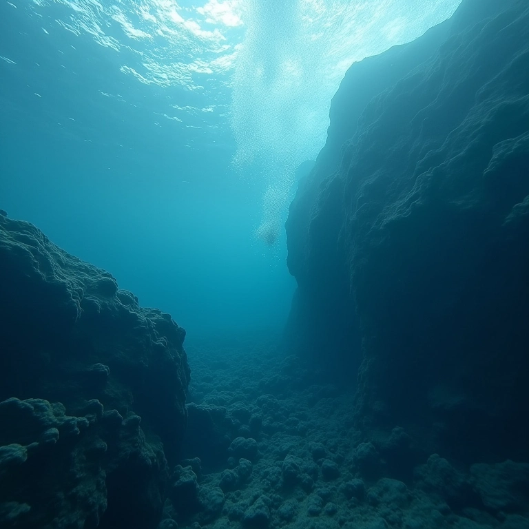 Terremoto submarino gerando um tsunami.