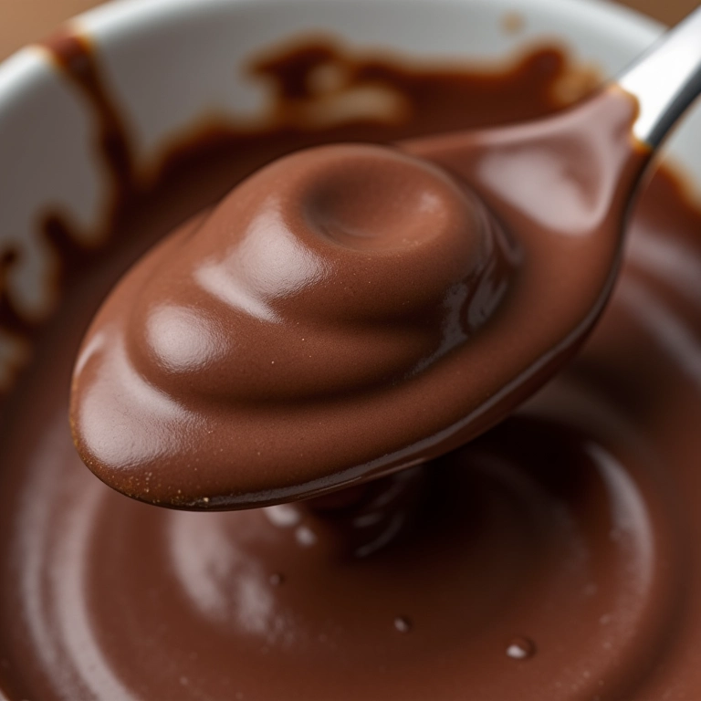 Testando o ponto do pudim.