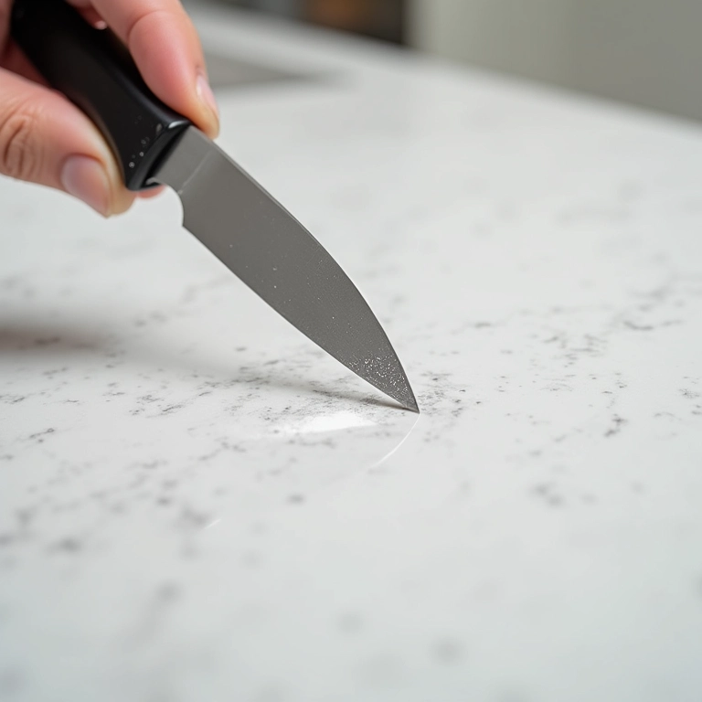 Teste de risco em Silestone.