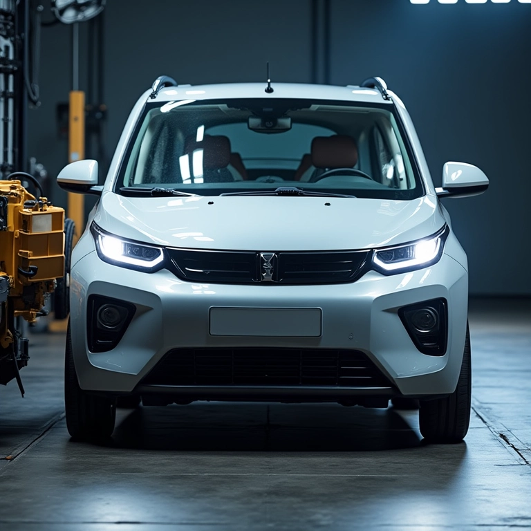 Teste de segurança de carro compacto 2025.