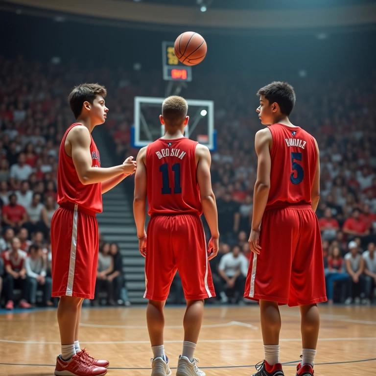 Time de basquete abrindo mão de vantagem, demonstrando fair play.