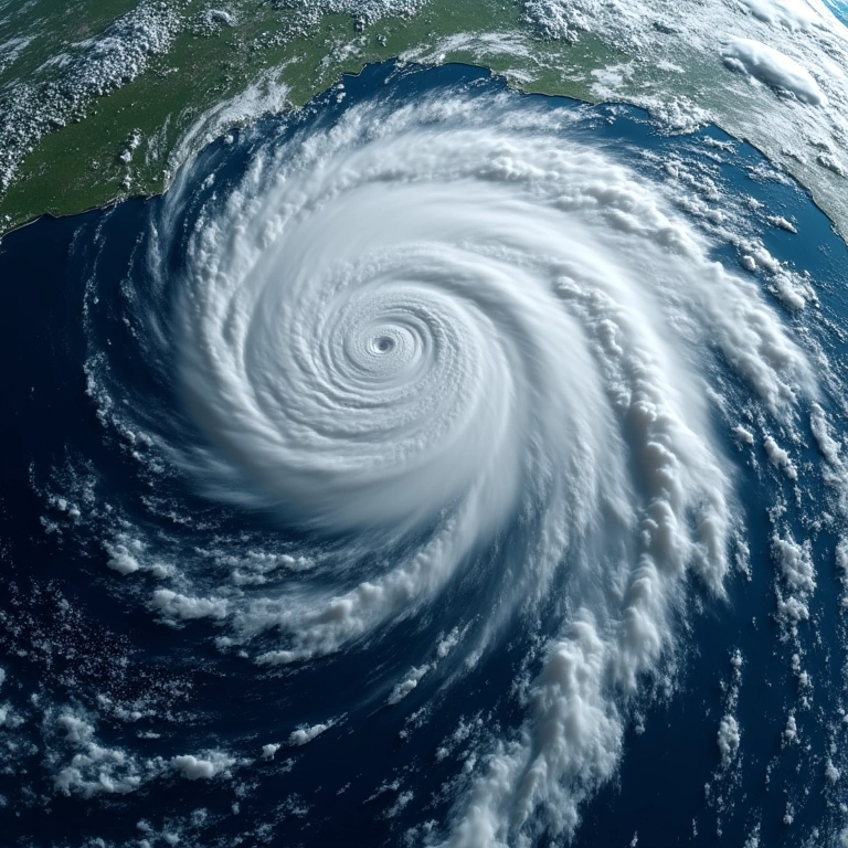 Timelapse da intensificação de uma tempestade tropical em furacão.